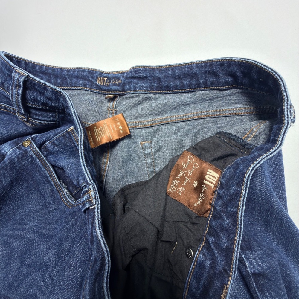 KUT from the Kloth Cropped Kick Flare Jeans 24W Dark Wash Plus - Picture 8 of 11
